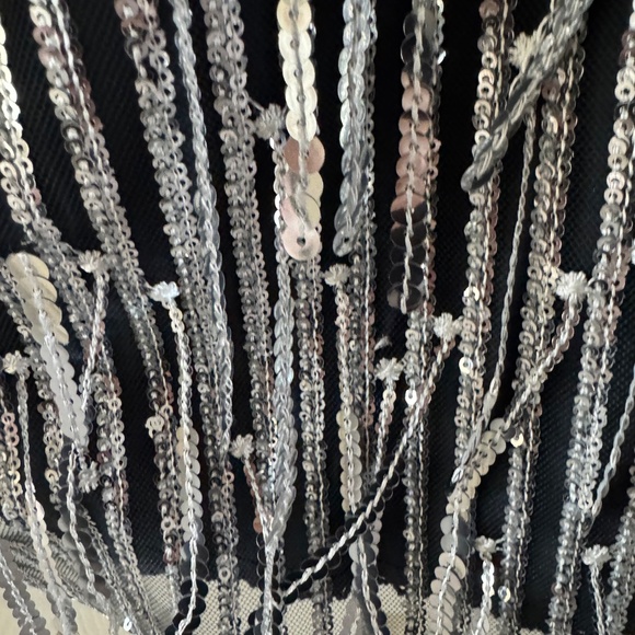 Anthropologie Maeve Silver Sequin Midi Skirt-12-NWT - Picture 2 of 9